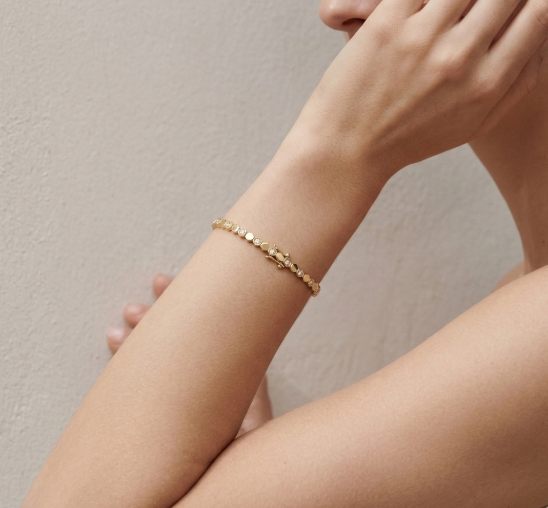 Bracciale - Esagono Moissanite