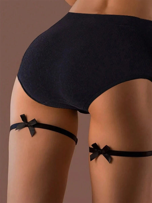 Forbidden Bloom - High-Waist Gothic Thigh Strap Garter Belt