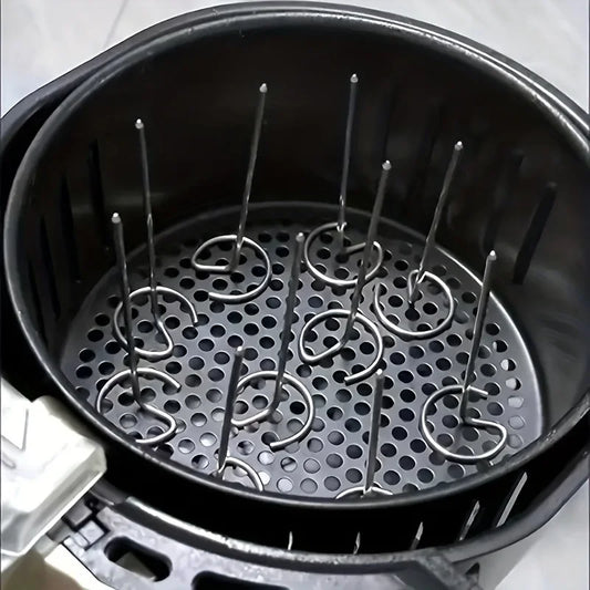 CrispCraft — 10-Piece Stainless Air Fryer Skewer Set