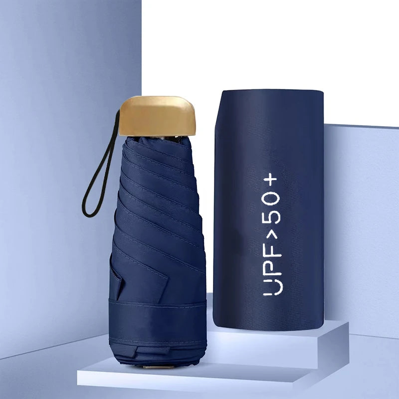 Ultra light mini women's 50 fold sun umbrella, sun protection and UV protection dual-purpose umbrella, sun umbrella pocket capsu