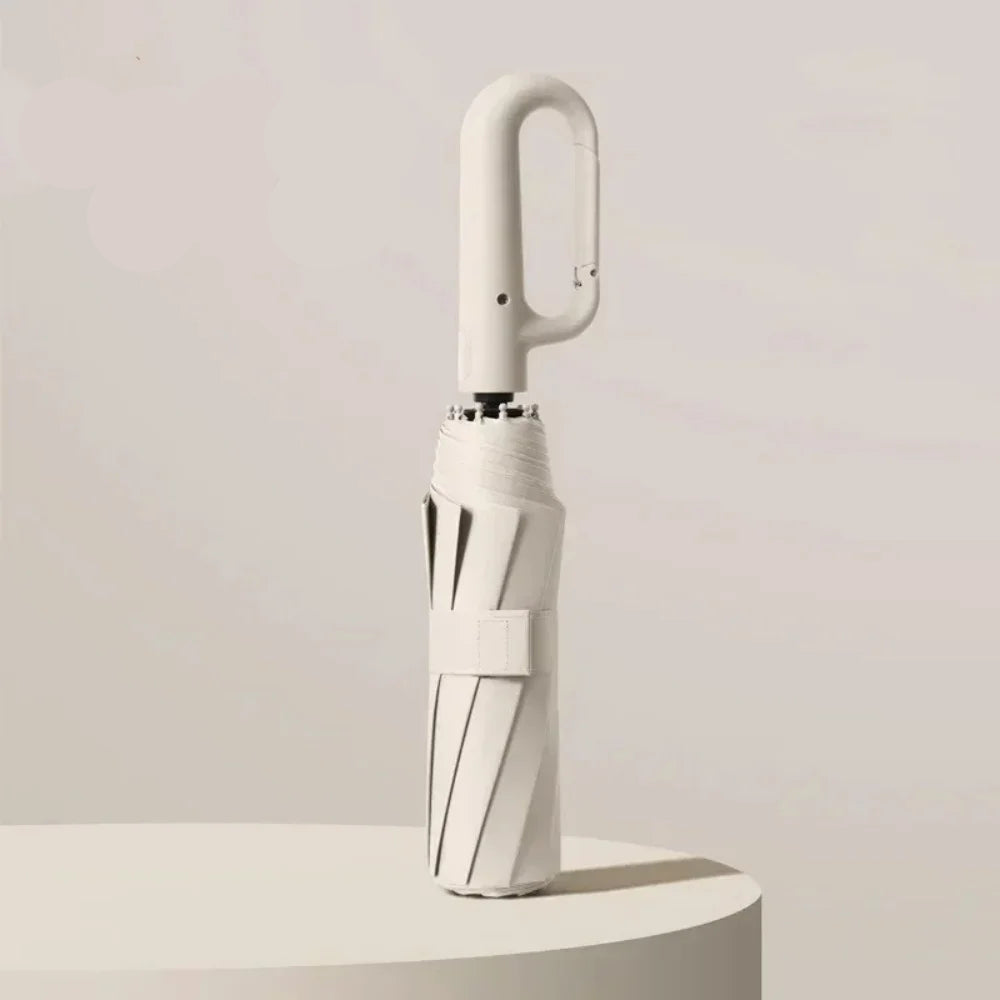 White umbrella on a light gray background with text 'Five colors are available'.
